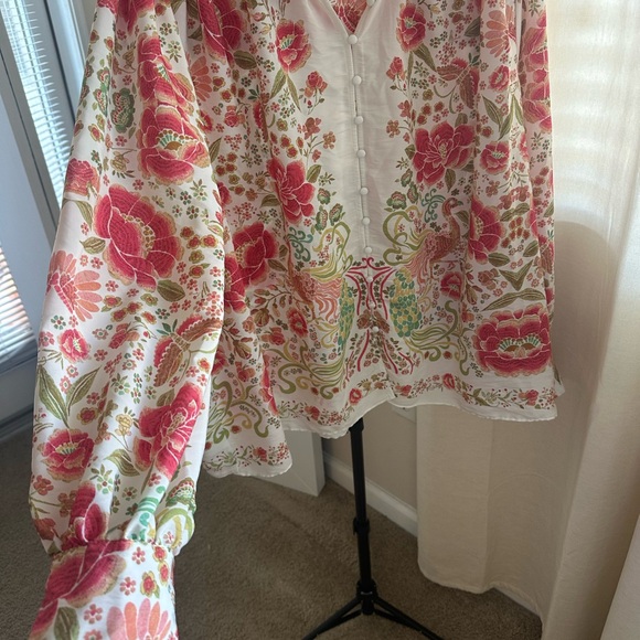 Rose & Olive Floral Top - Coral and Olive - Picture 5 of 7